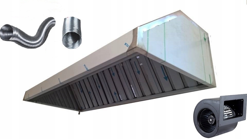 Gastronomická digestoř 2000*600*400 Filtry Turbína