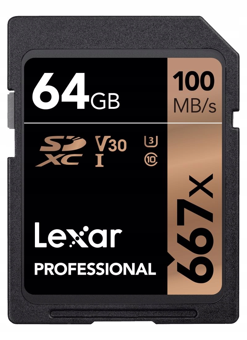 

Lexar Sdxc 64GB 100MB/s Uhs-i 667x C10 U3 V30