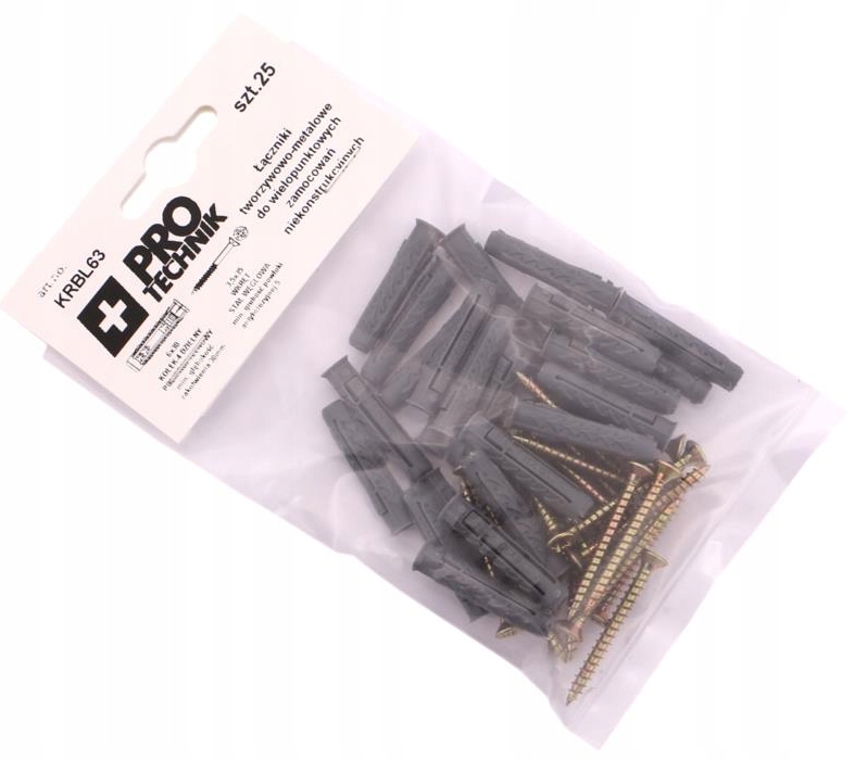 

Kołki Rozporowe Uniwersalne 6x35 Wkręt Śruba 25 Sz