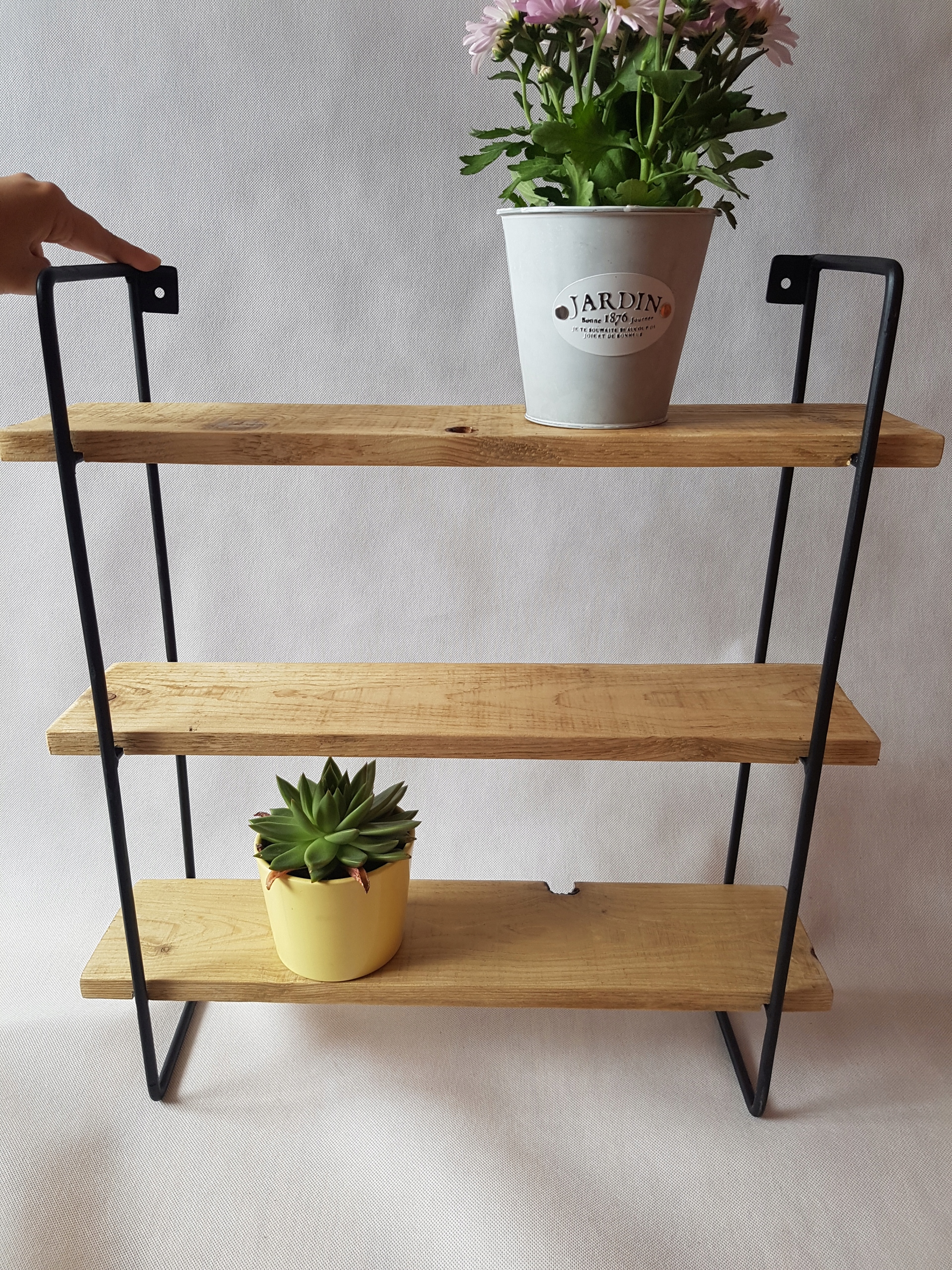 Regał ścienny półka wisząca LOFT regał na książki Materiał drewno