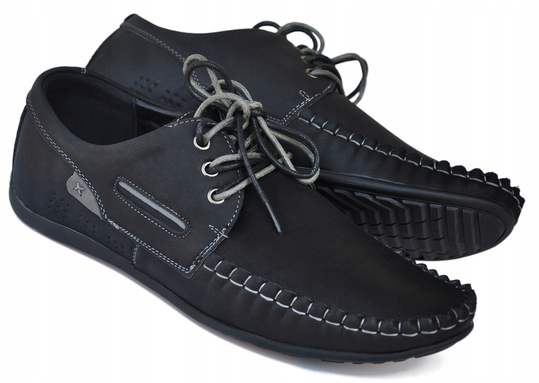 HAVER wiązane mokasyny CZARNE (40-45) r 40 Kod producenta 5-3