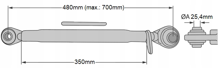ŚRUBA RZYMSKA ŁĄCZNIK GÓRNY CENTRALNY URSUS C-330 Marka Inna
