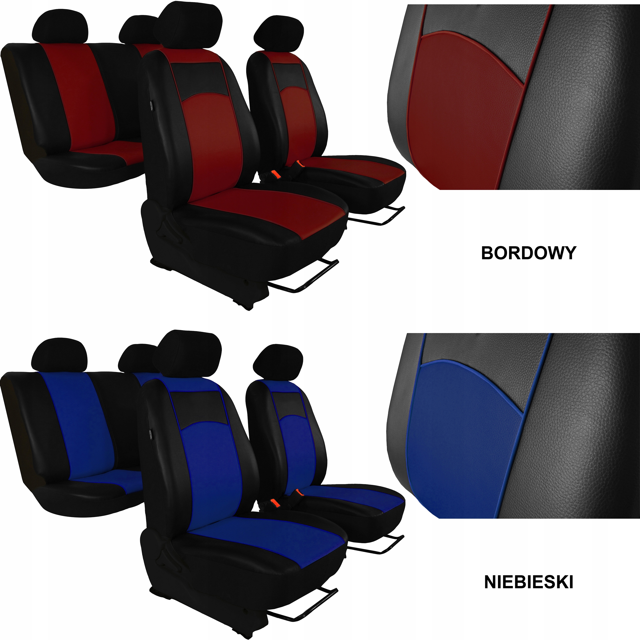 SKÓRZANE POKROWCE MIAROWE NA FOTELE do Land Rover Range Rover Evoque I Przeznaczenie komplet siedzeń