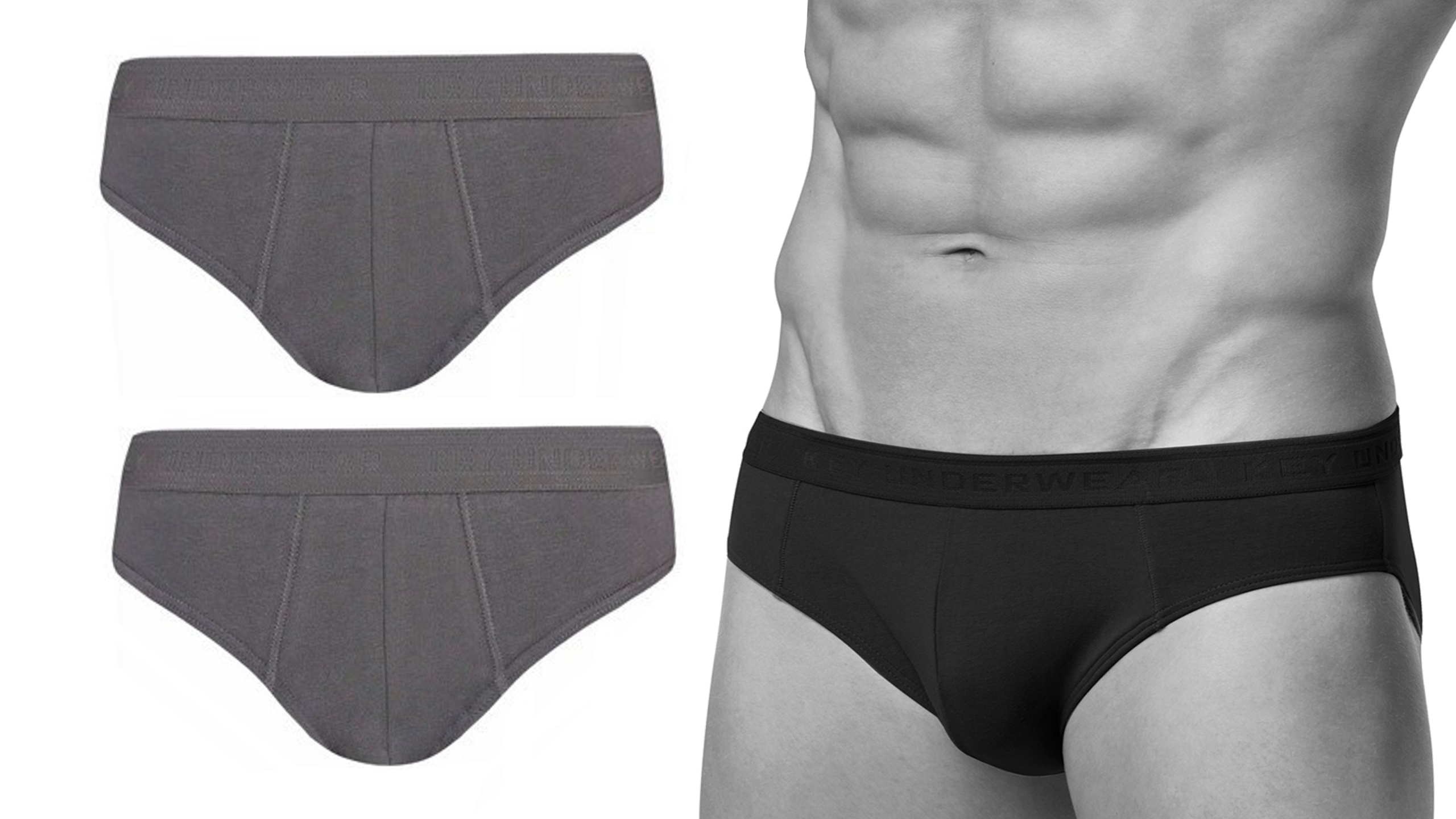 

-30% Slipy Męskie Grafitowe Key 2 szt. 2-PAK 017 M