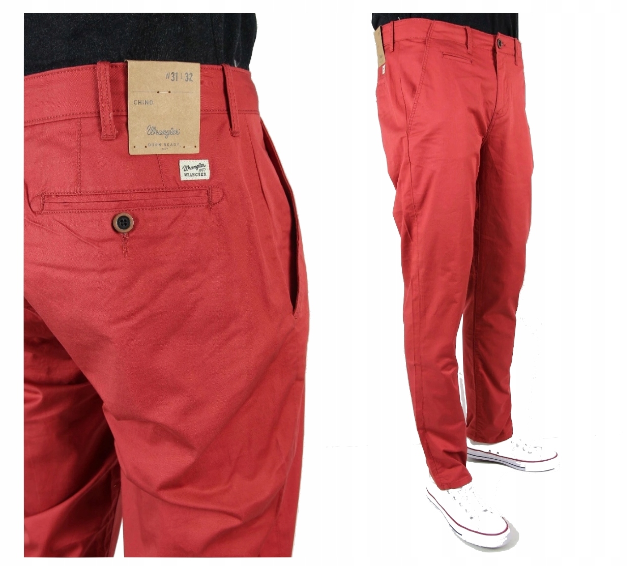 

Wrangler Chino Slim Spodnie Materiałowe * W32 L30