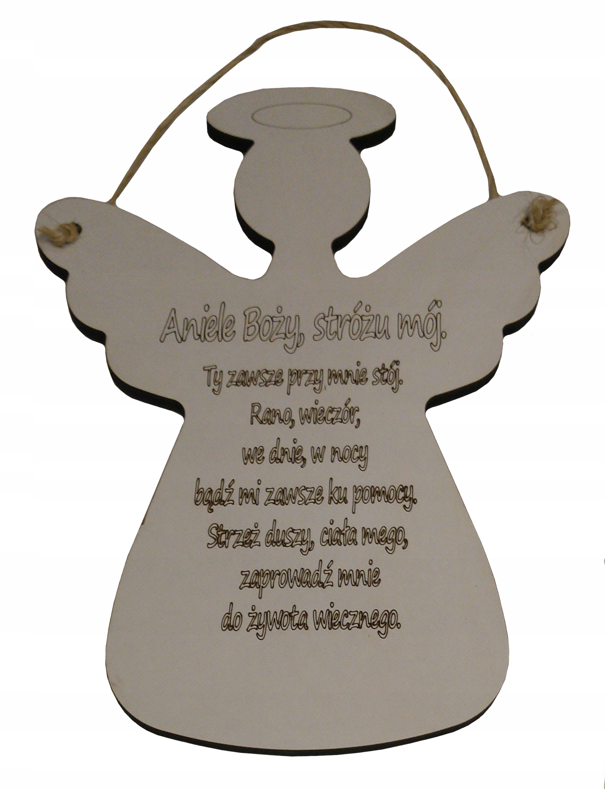 

Tabliczka Drewniana Anioł 24CM Aniele Boży