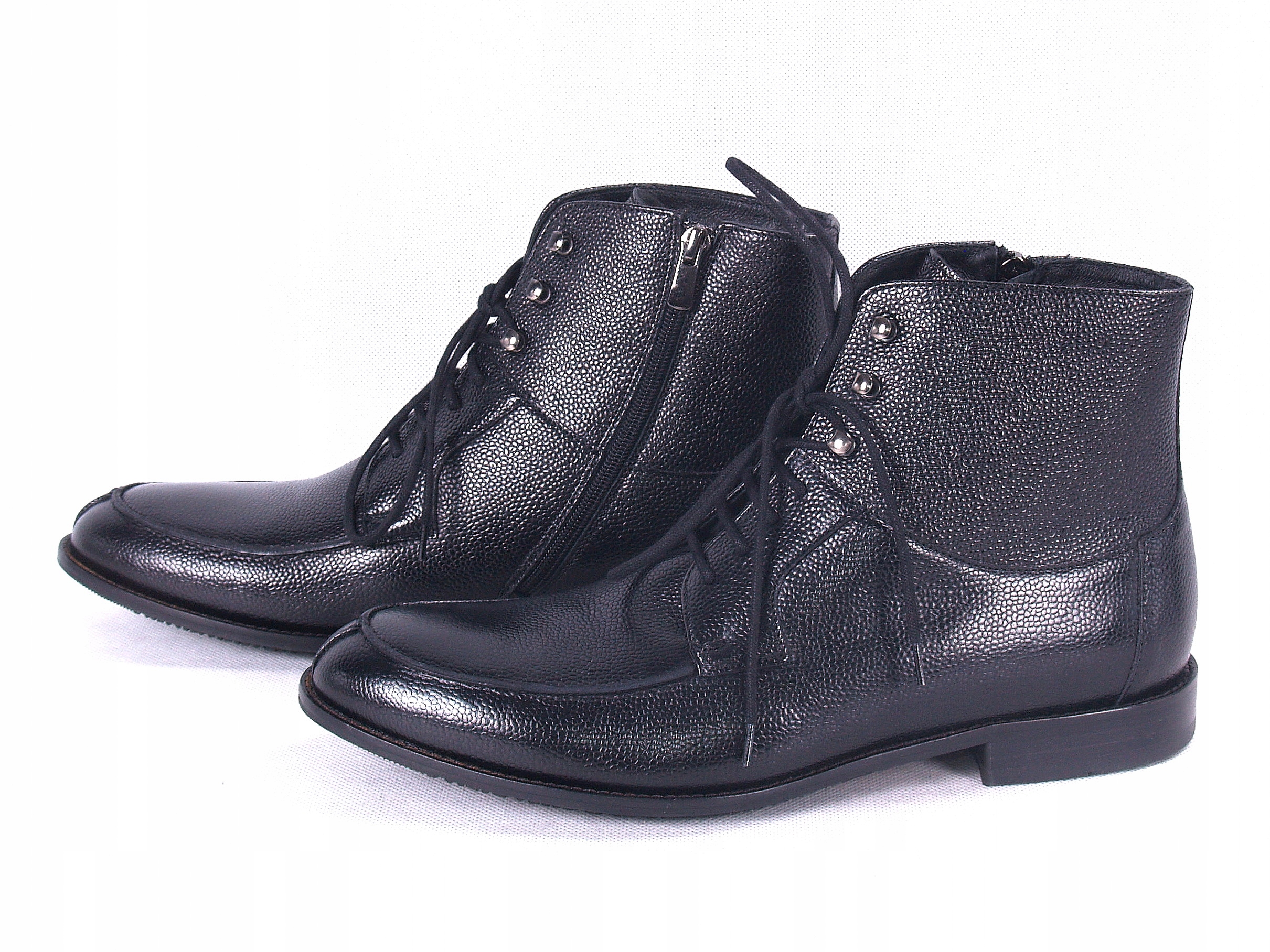 Czarne Trzewiki Męskie Derby Split Toe Zamek r.42 Marka inna