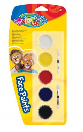 

Farby do malowania twarzy 5 kolorów + aplikator