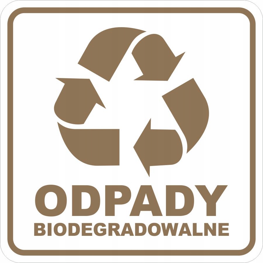 

Naklejka segregacja śmieci odpady organiczne 13x13