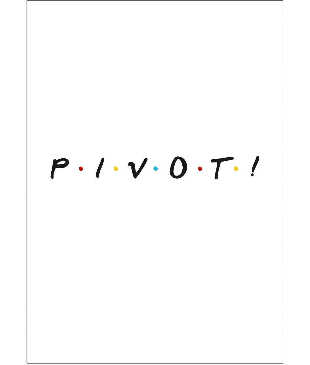 Plakat Friends - Pivot! - biały - 50x70cm