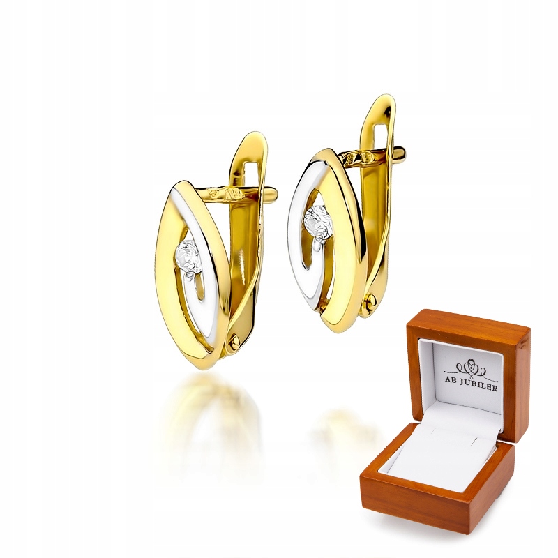 

Kolczyki Diament Żółto Białe Złoto Próba 585