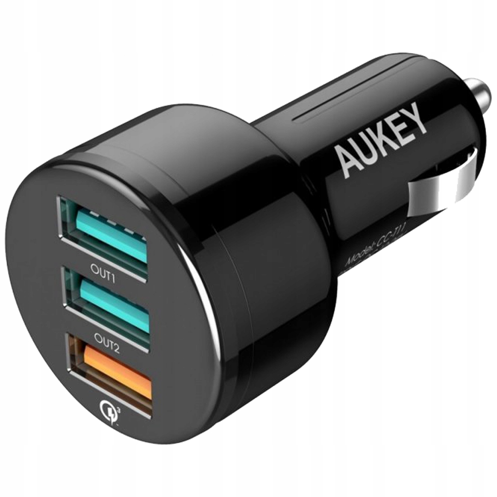 

Ładowarka, 3xUSB Qc 3.0 - 42W - 7.8A, Aukey CC-T11