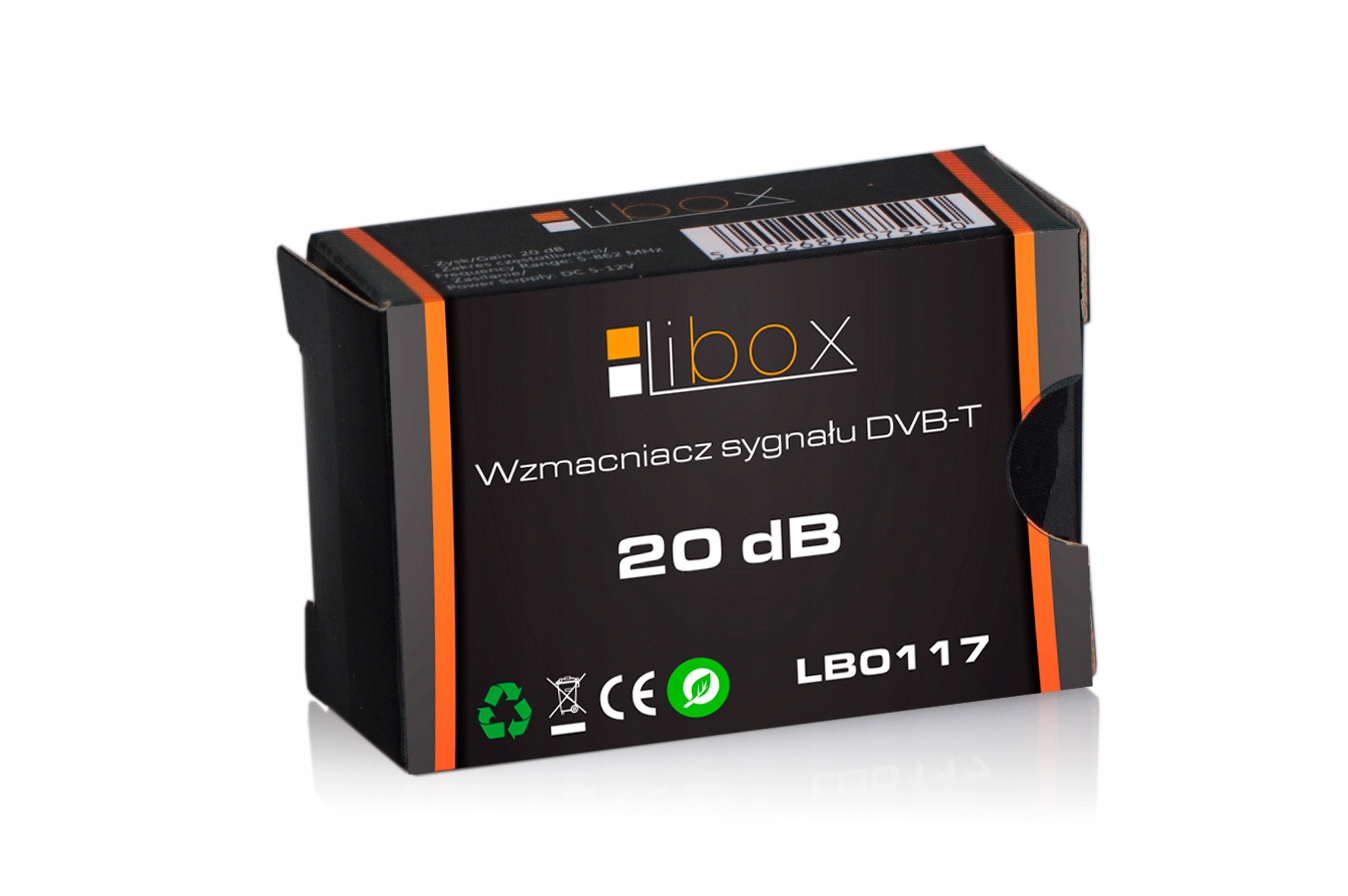 WZMACNIACZ SYGNAŁU ANTENOWY 12V 20 DB DVB-T DL20 Marka Libox