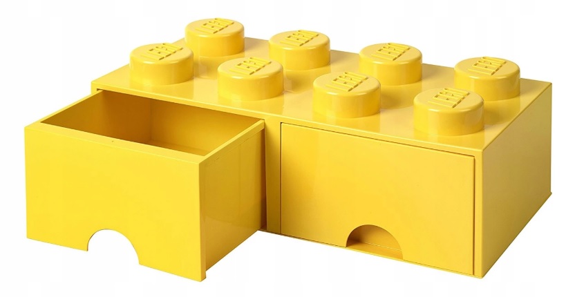 Lego Úložný box 8 s šuplíky žlutá