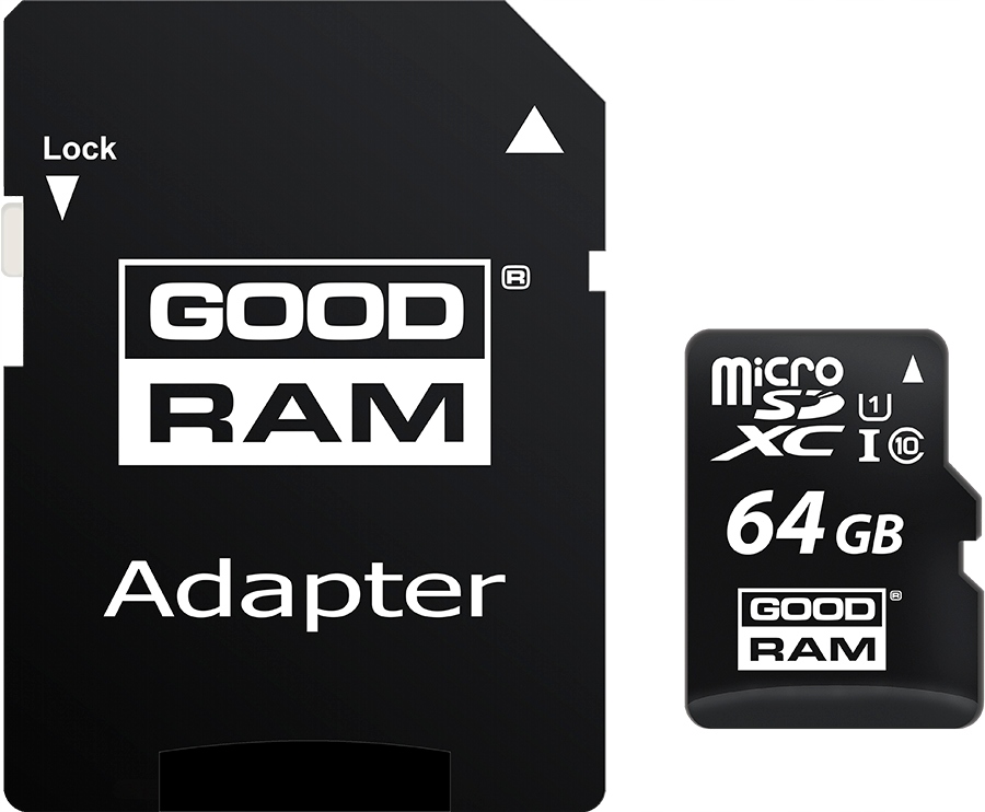 GOODRAM KARTA micro SDXC 64GB + ADAPTER SD 100MB/s Model M1AA-0640R12