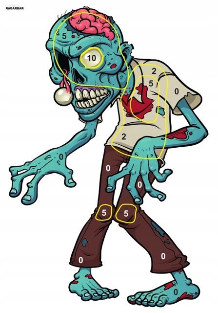

Tarcze strzeleckie Zombiak Helloween Zombie 50 szt