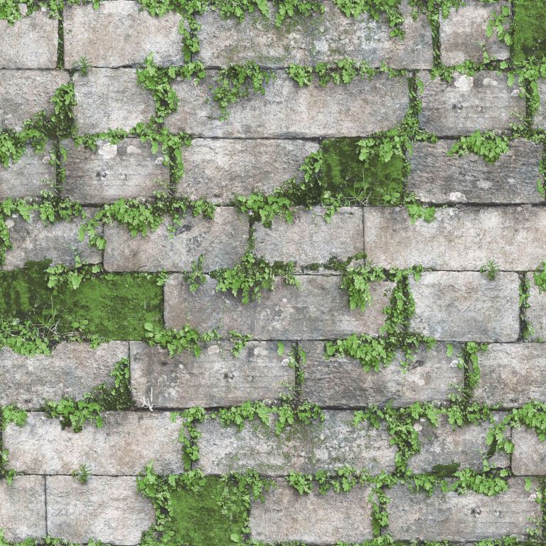 

Tapeta Kamień Stara Cegła Mur z Mchem L56814 3D