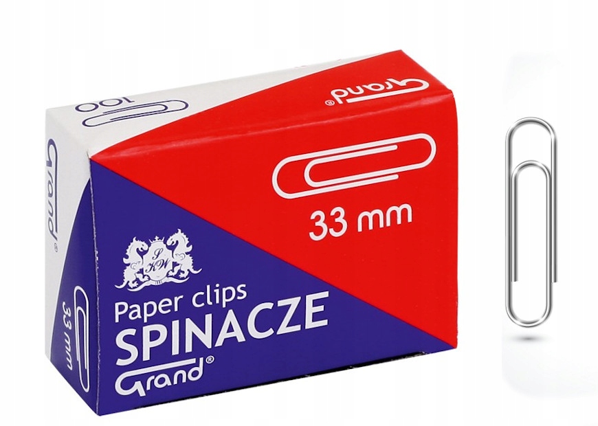 

Spinacze biurowe Grand okrągłe 33 mm 100 szt.