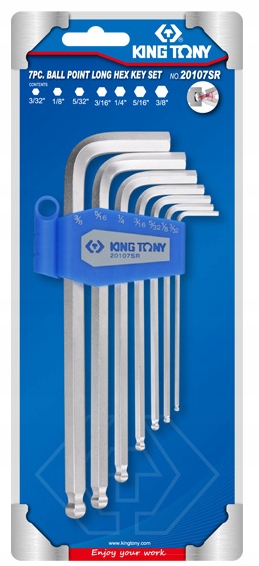

Klucze długie Calowe z kulką Imbusy Hex King Tony