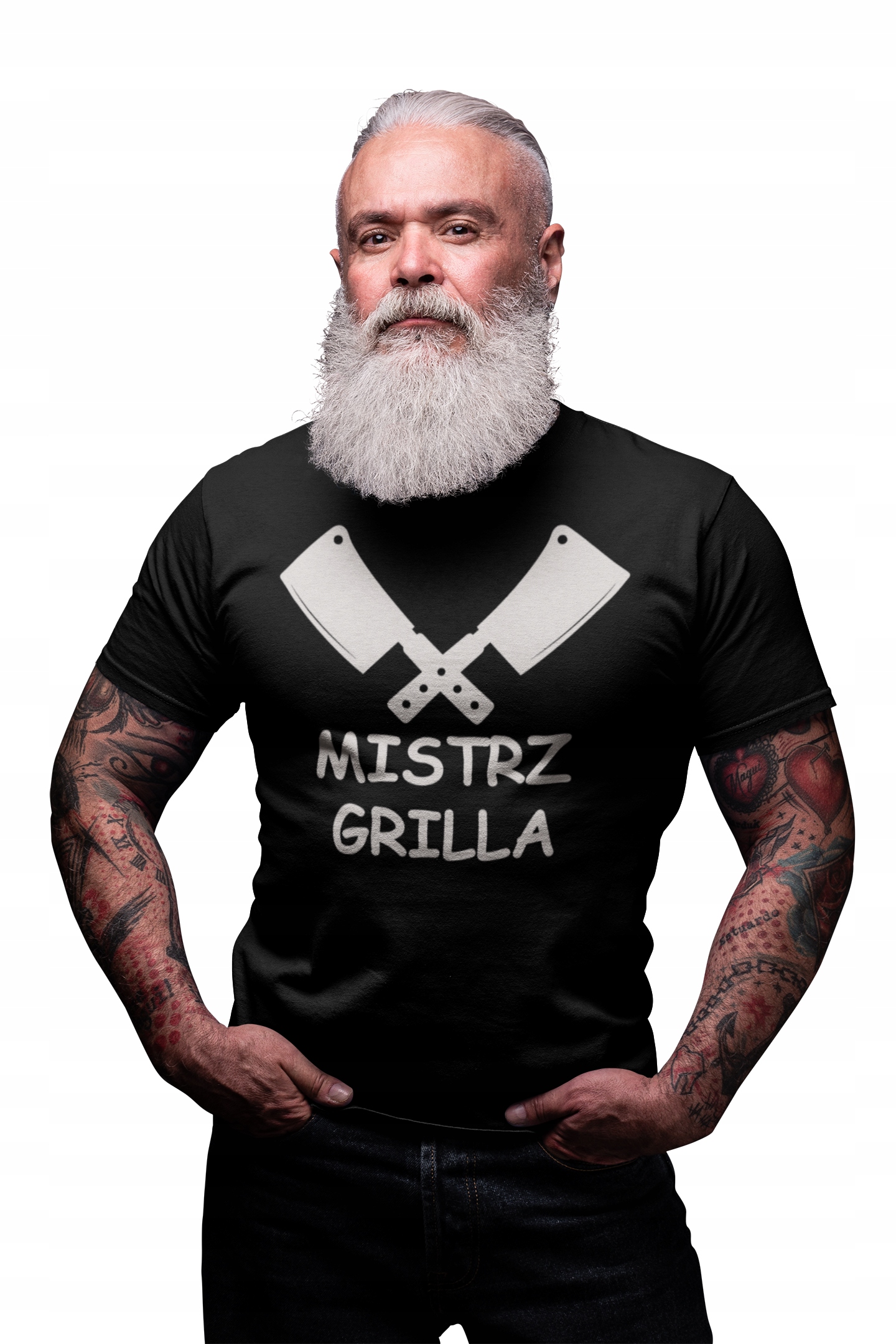 

Koszulka Zabawna Mistrz Grilla Grillowania Prezent