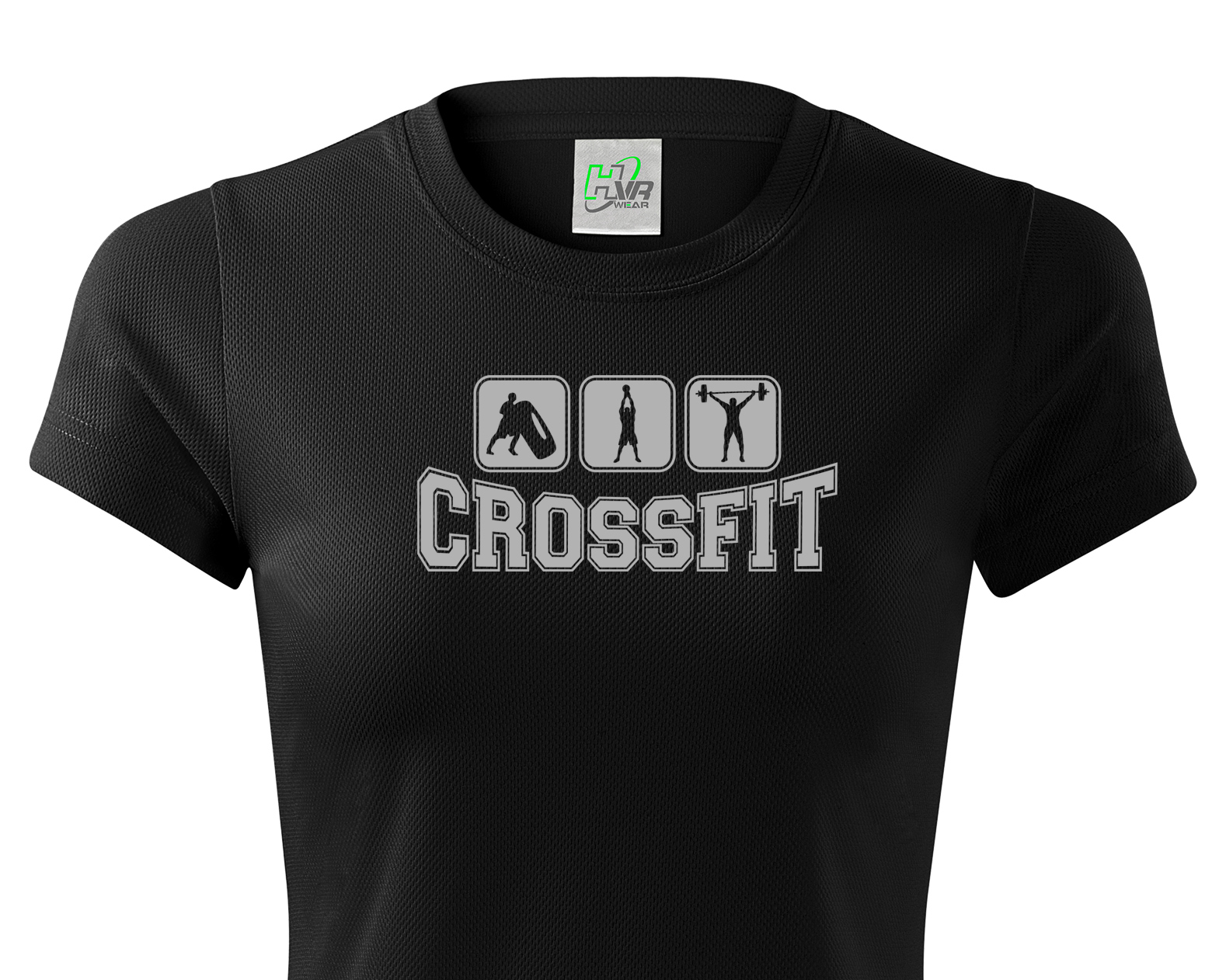 

T-shirt Na Siłownię Crossfit Odblaskowy Nadruk Hvr