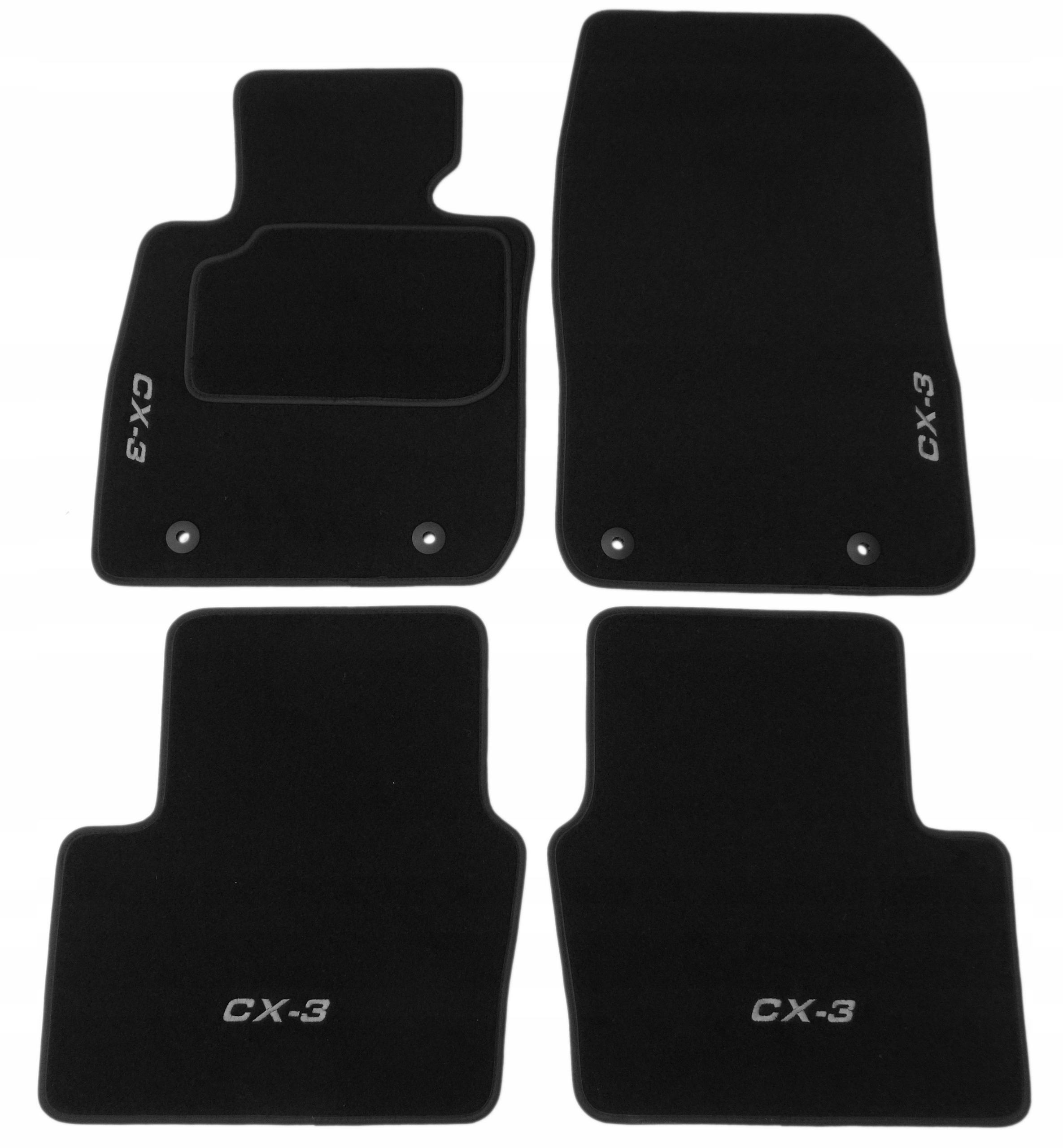 Mazda CX-3 2015- Dywaniki welurowe CL + HAFTx4