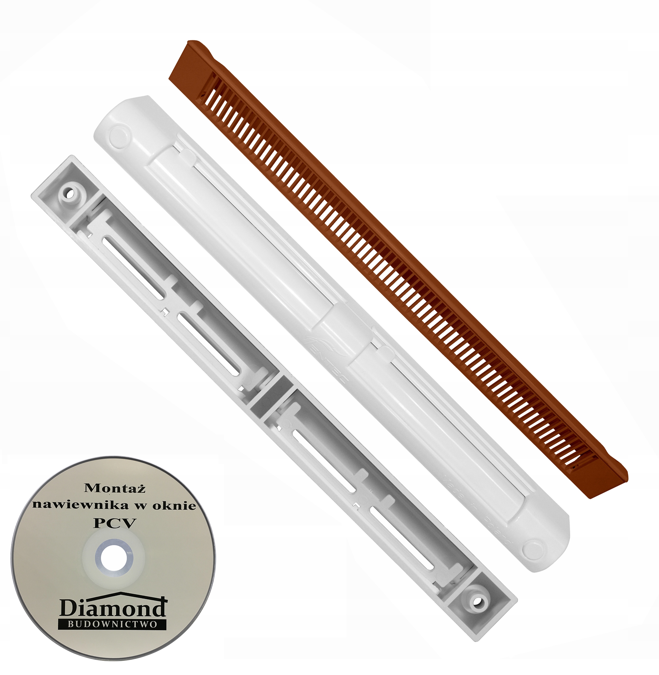 Nawiewnik do okna VENTEC VT 201 JASNY BRĄZ/BIAŁY