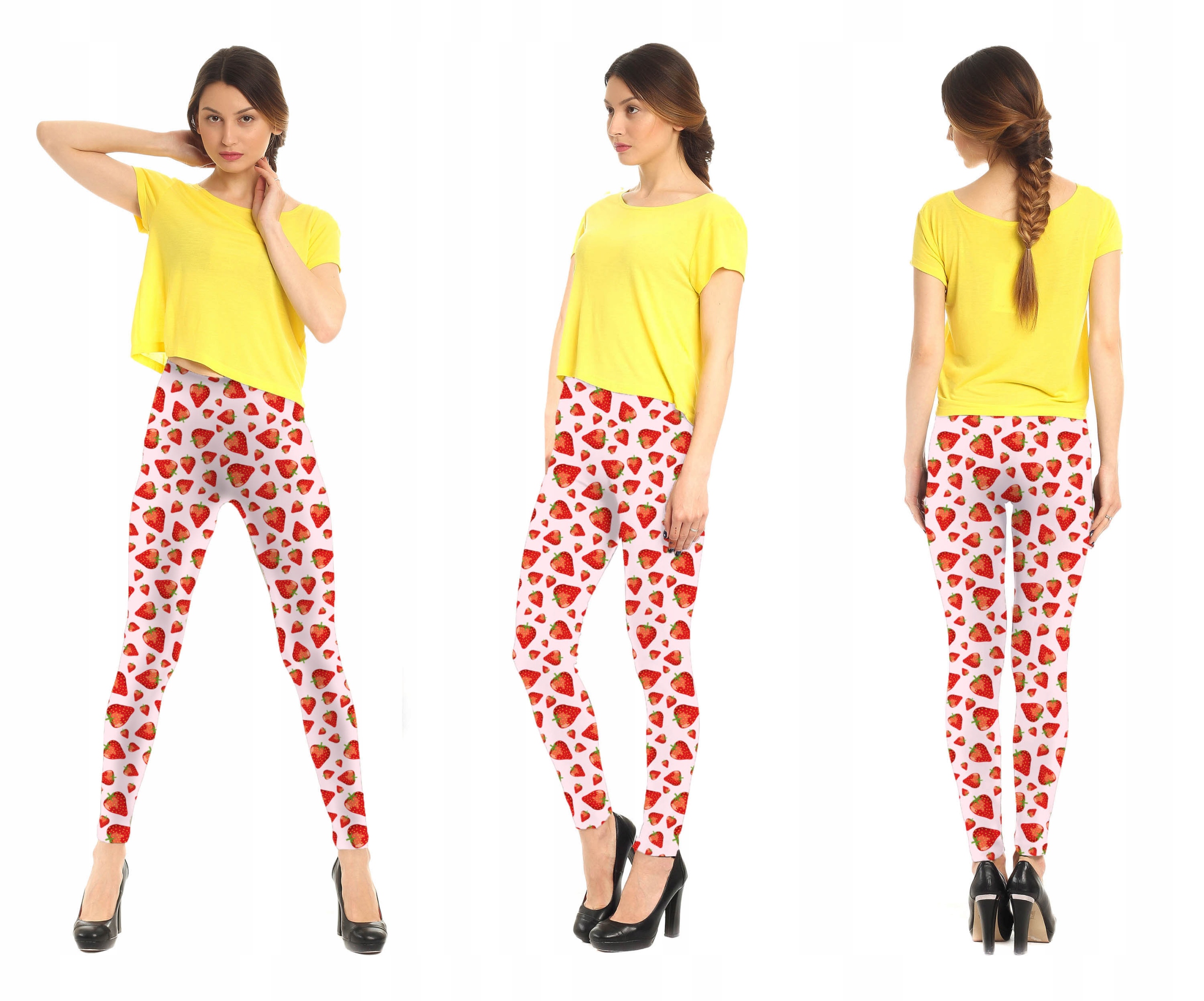 LEGGINSY NADRUK TRUSKAWECZKA FITNESS NADRUK