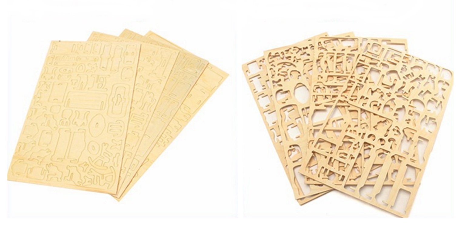 PUZZLE DREWNIANE 3D PRZESTRZENNE WILK WILCZYCA Kod producenta M024