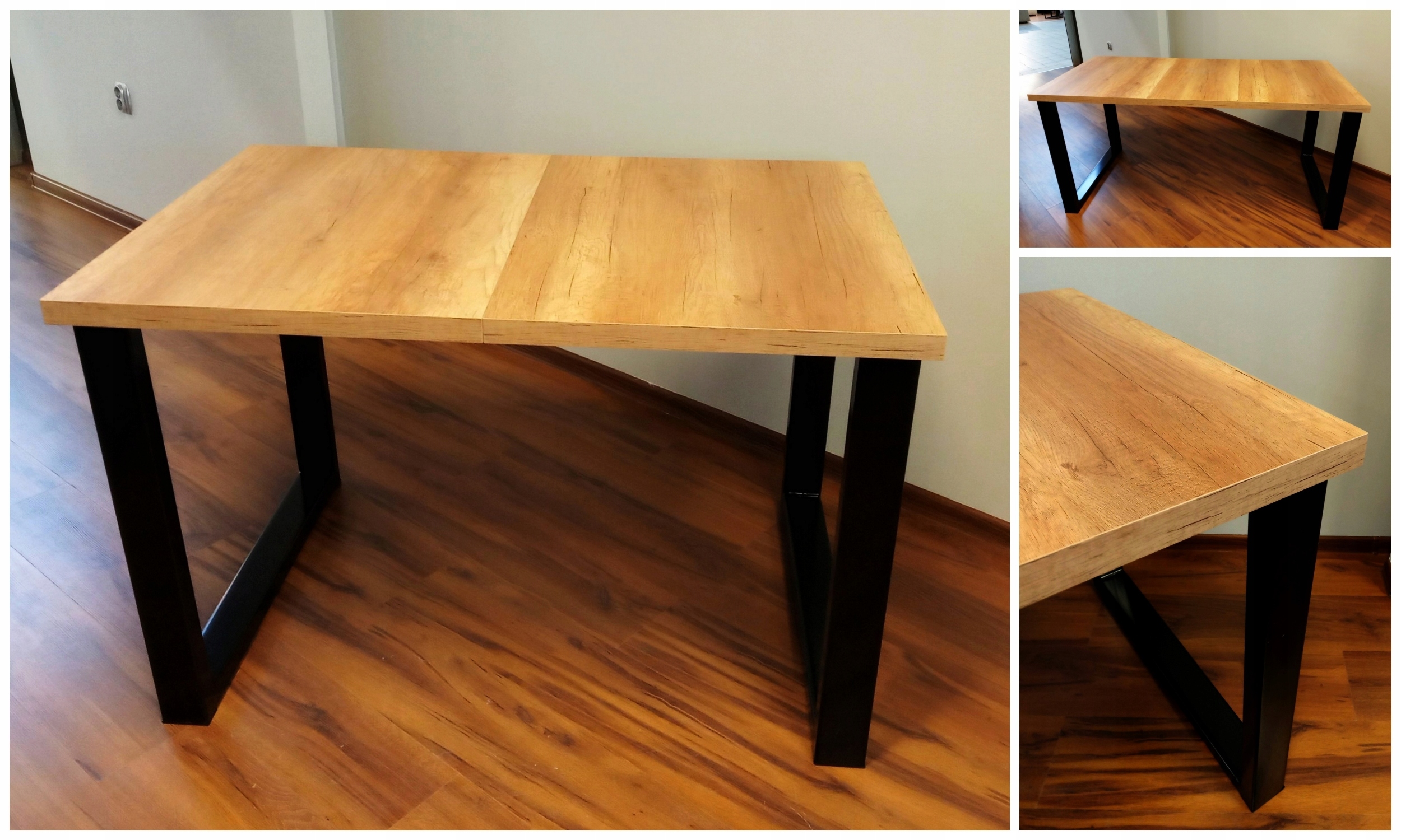 6 krzeseł do kuchni i stół z odpornym blatem Kształt blatu prostokątny