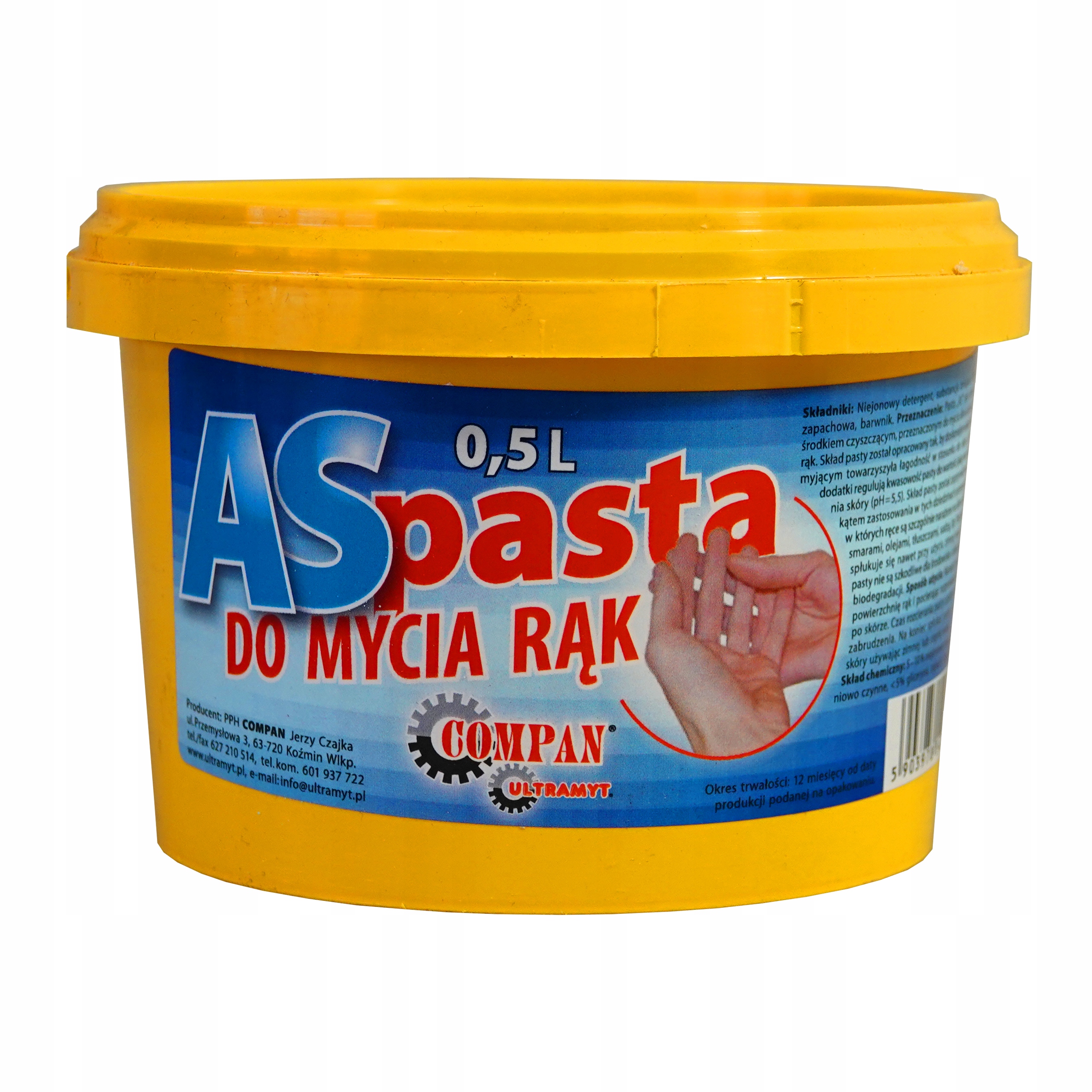

Pasta środek czyszczący do mycia rąk Bhp As 0,5 L