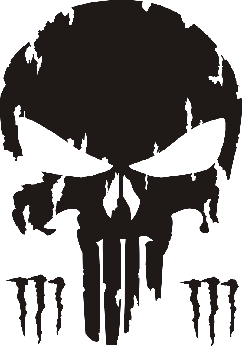 22x30cm PUNISHER MONSTER Naklejka TUNING 322 Producent YESS Naklejki