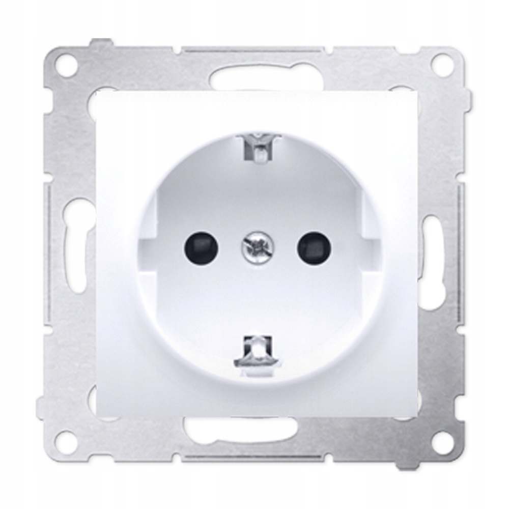 Simon 54 GNIAZDO POJEDYNCZE SCHUKO do ramki białe