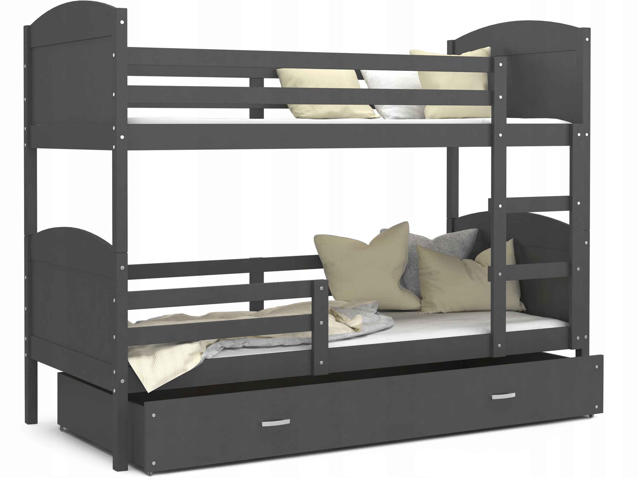 

Łóżko piętrowe 190x80 szare Mateusz