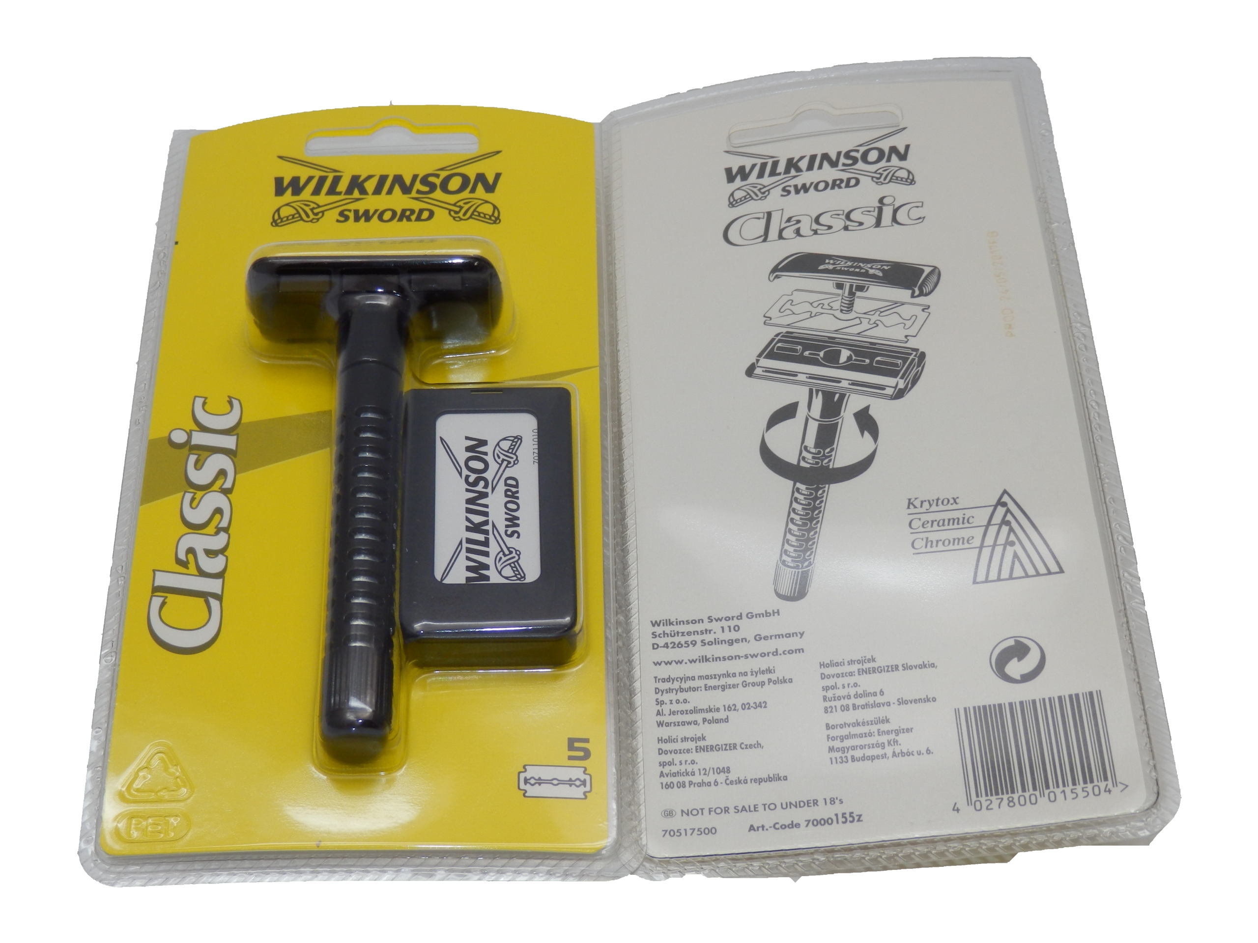 

Wilkinson Classic maszynka na żyletki 5x żyletki