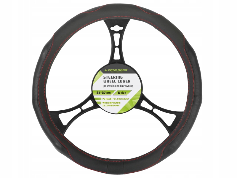 GRATISY# POKROWIEC NA KIEROWNICE S 35-37cm CZARNY GRIPY
