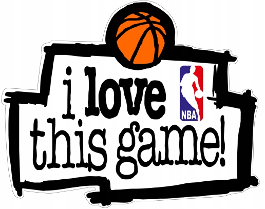 Naklejka na SAMOCHÓD NBA I LOVE THIS GAME 15X12CM
