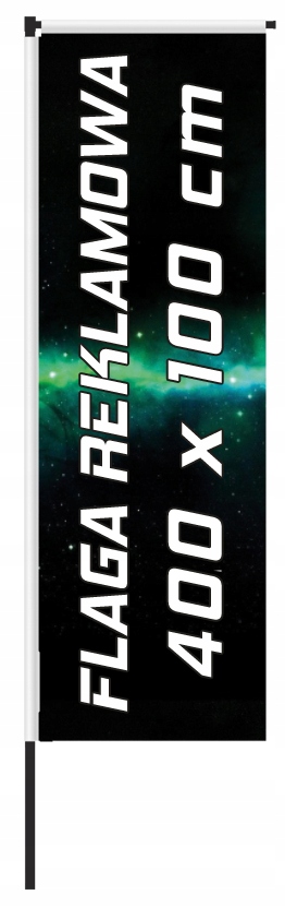 FLAGA REKLAMOWA FIRMOWA Z NADRUKIEM - 400x100 cm
