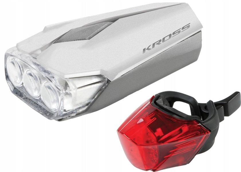 Zestaw oświetlenia rowerowego Kross Lumi Set II bi