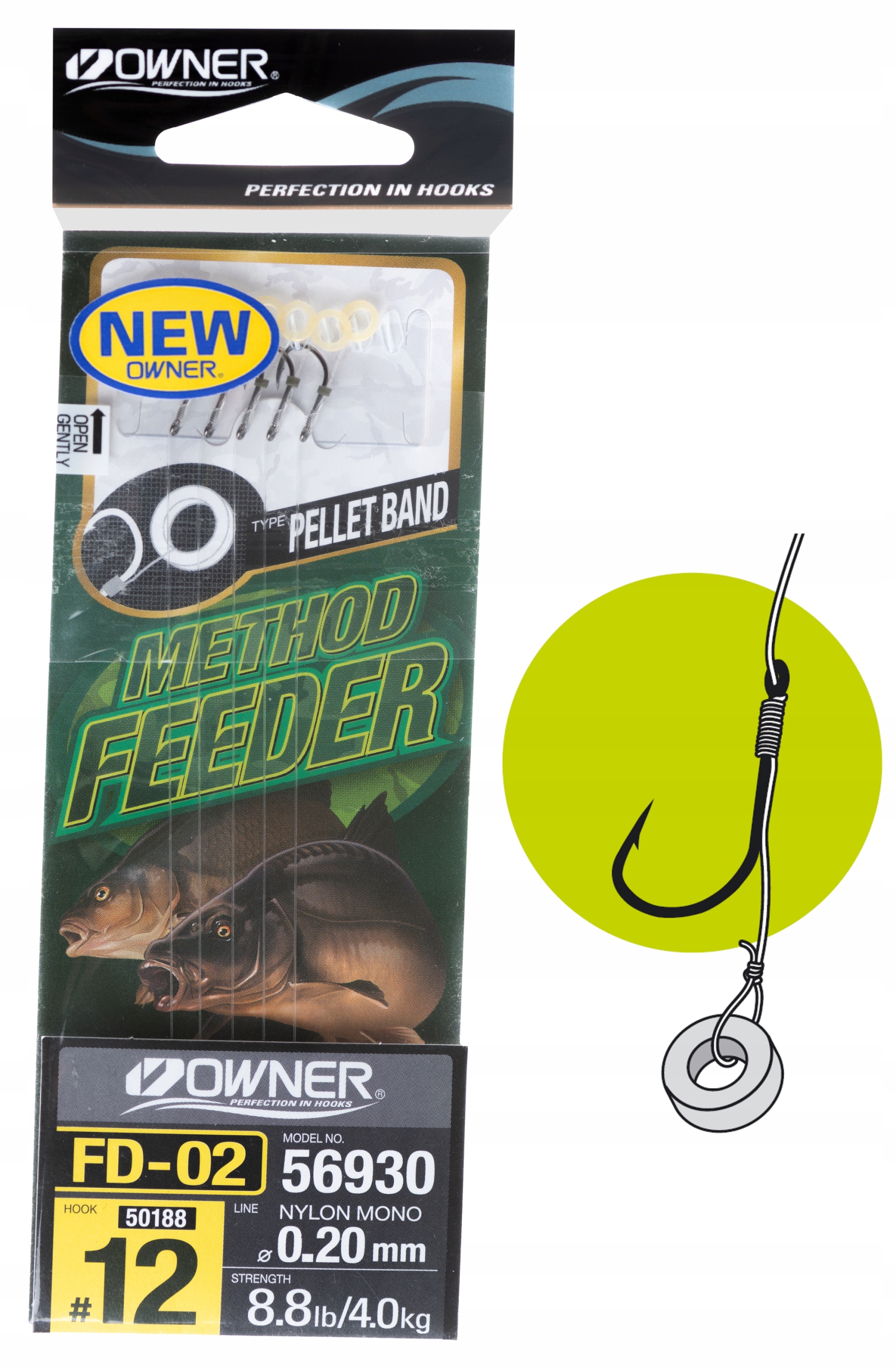 

Gotowe Haczyki Method Feeder Owner 12/10cm Żyłka