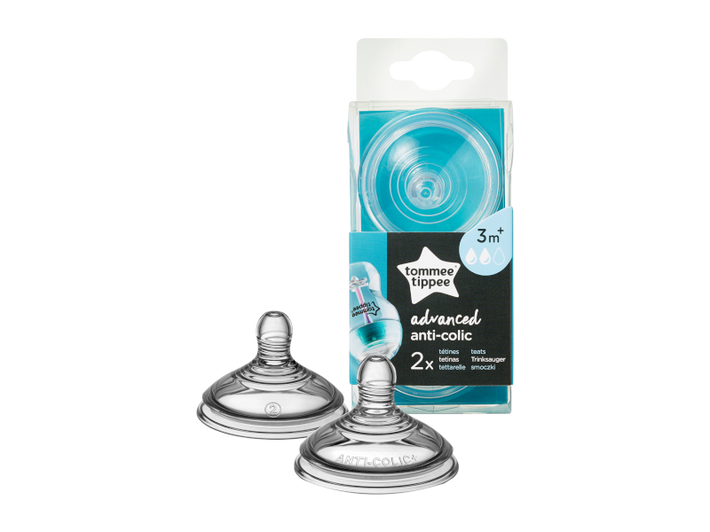 

Tommee Tippee Smoczki butelki Antykolkowe 2 x 3M+