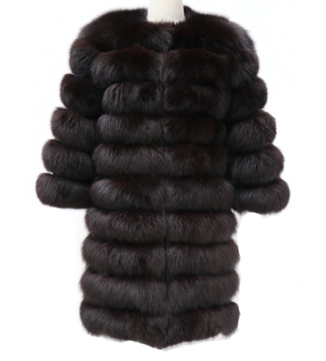 Płaszcz Kurtka Kamizelka 4w1 Futro z Lisa 44 XXL