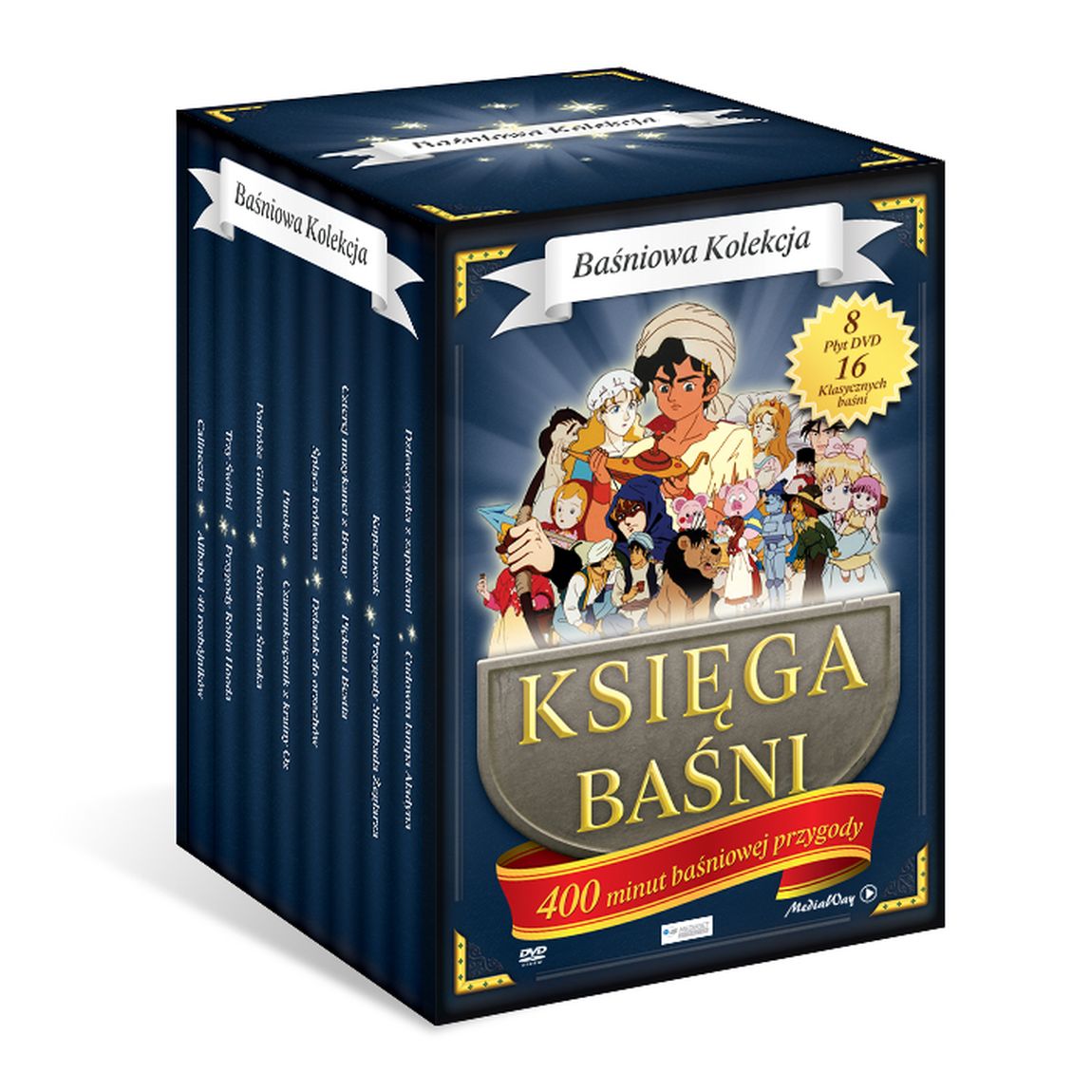 BAŚNIOWA KOLEKCJA * 16 BAJEK * ZESTAW 8 NOWYCH DVD