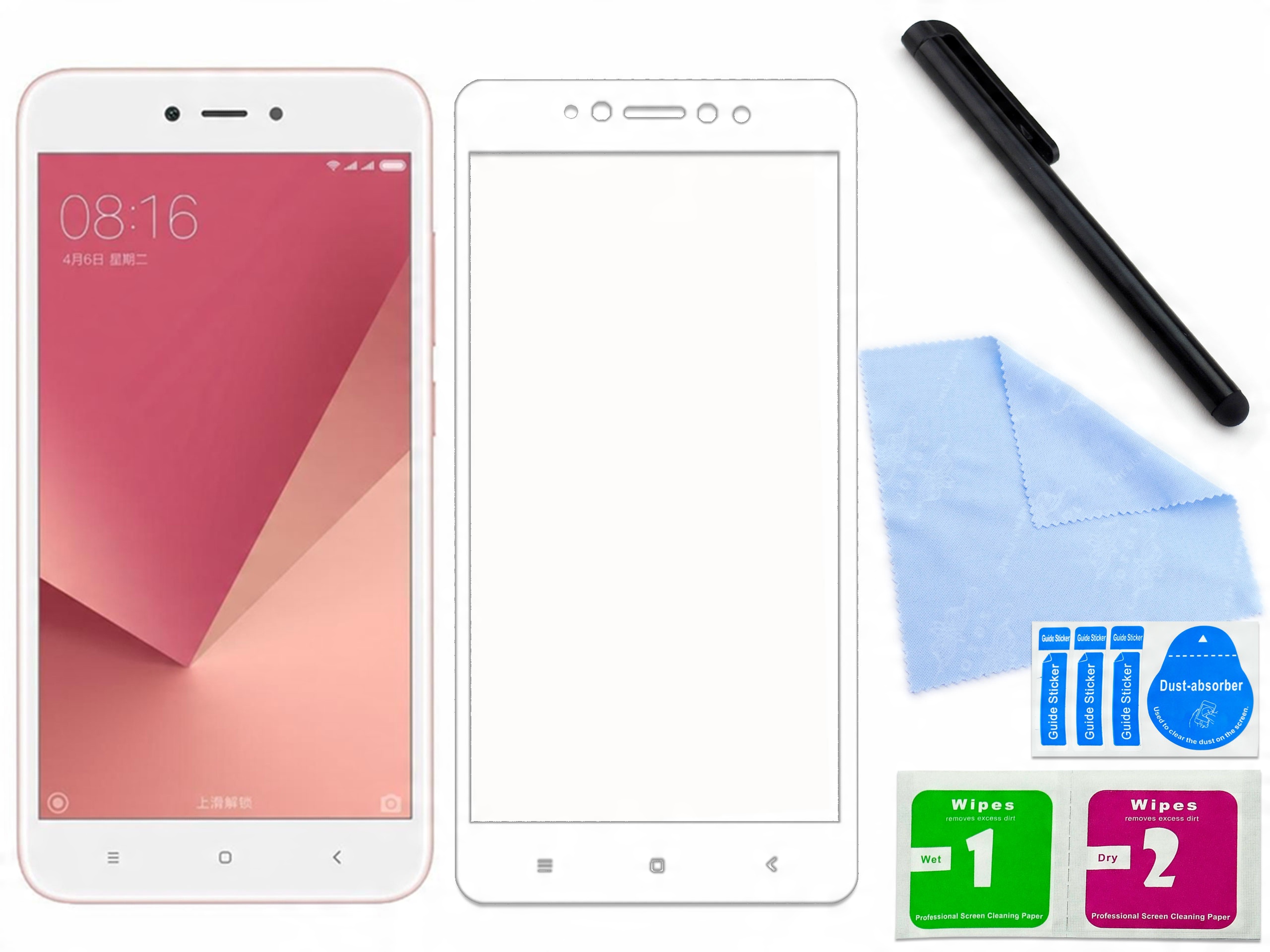 

Szkło ochronne 3D 9H do Xiaomi Redmi Note 5A Biały