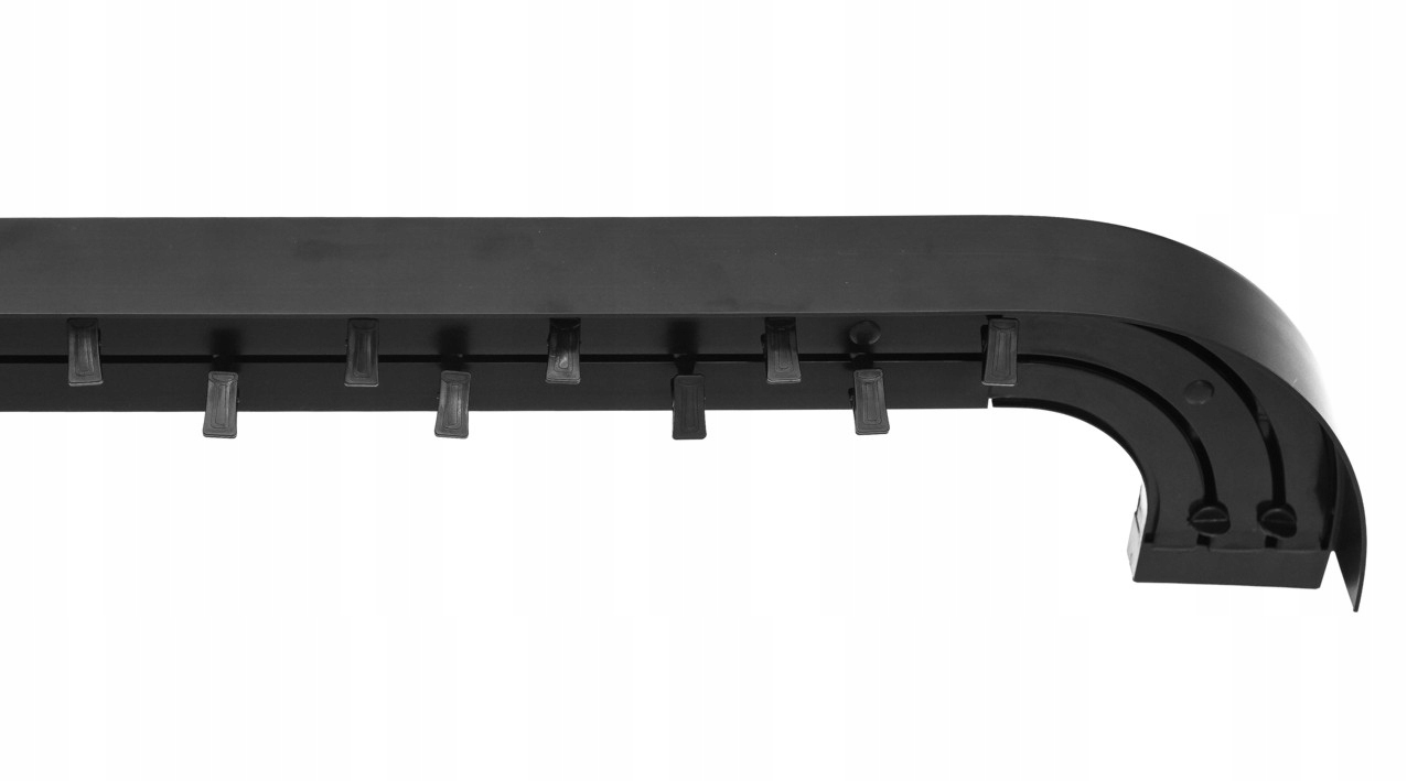 

Karnisz II-torowy440cm Szyna Pcv osłona czarna łuk