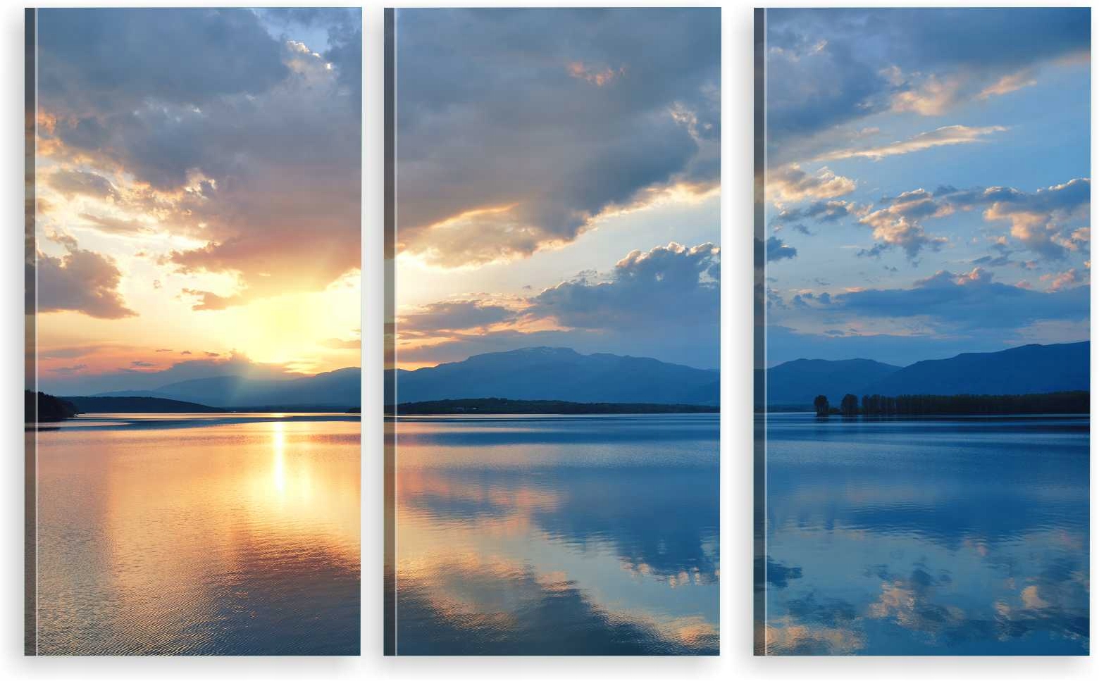 

Tryptyk Obraz Na Ścianę Góry Zachód Słońca 980 Wz