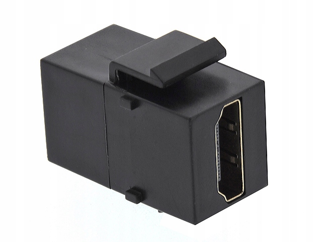 Łącznik HDMI A/gn-A/gn UHD 4K typ KEYSTONE czarny