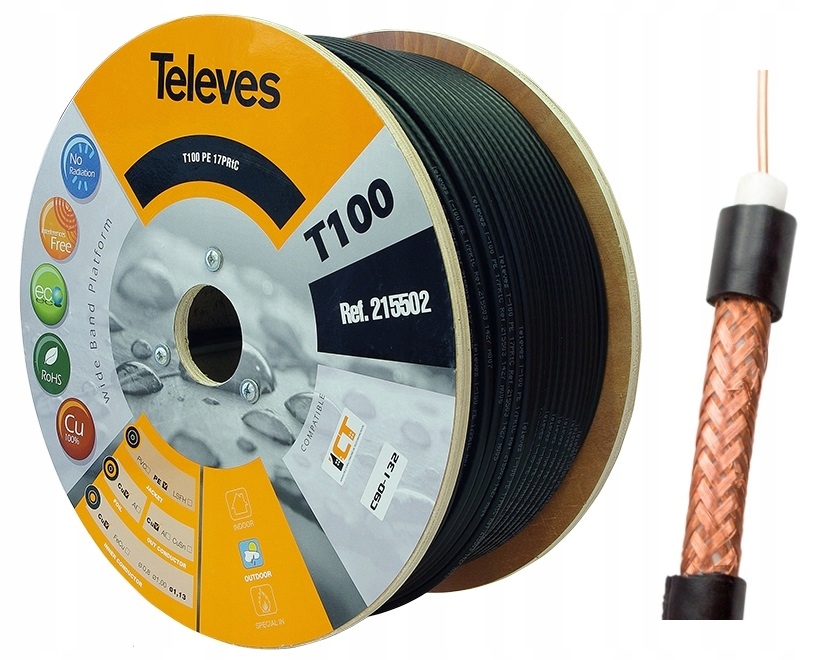

Kabel Televes Zewnętrzny z Cu PełnoMiedziany 2155