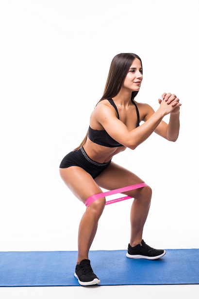 TAŚMY GUMY DO ĆWICZEŃ MINI BAND ZESTAW BODYNETICS Kolor dominujący róże i fiolety