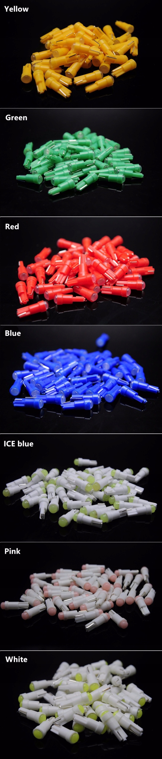 Żarówka W1,2W LED T5 R5 zegary ZIELONA #47 Numer katalogowy części 6745645GR